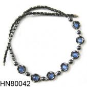 Assorted Colored Opal Beads Hematite Donut Beads Stone Chain Choker Fashion Women Necklace